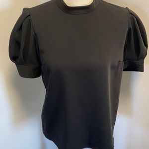 Women’s Black Short Sleeve Blouse, Size Small